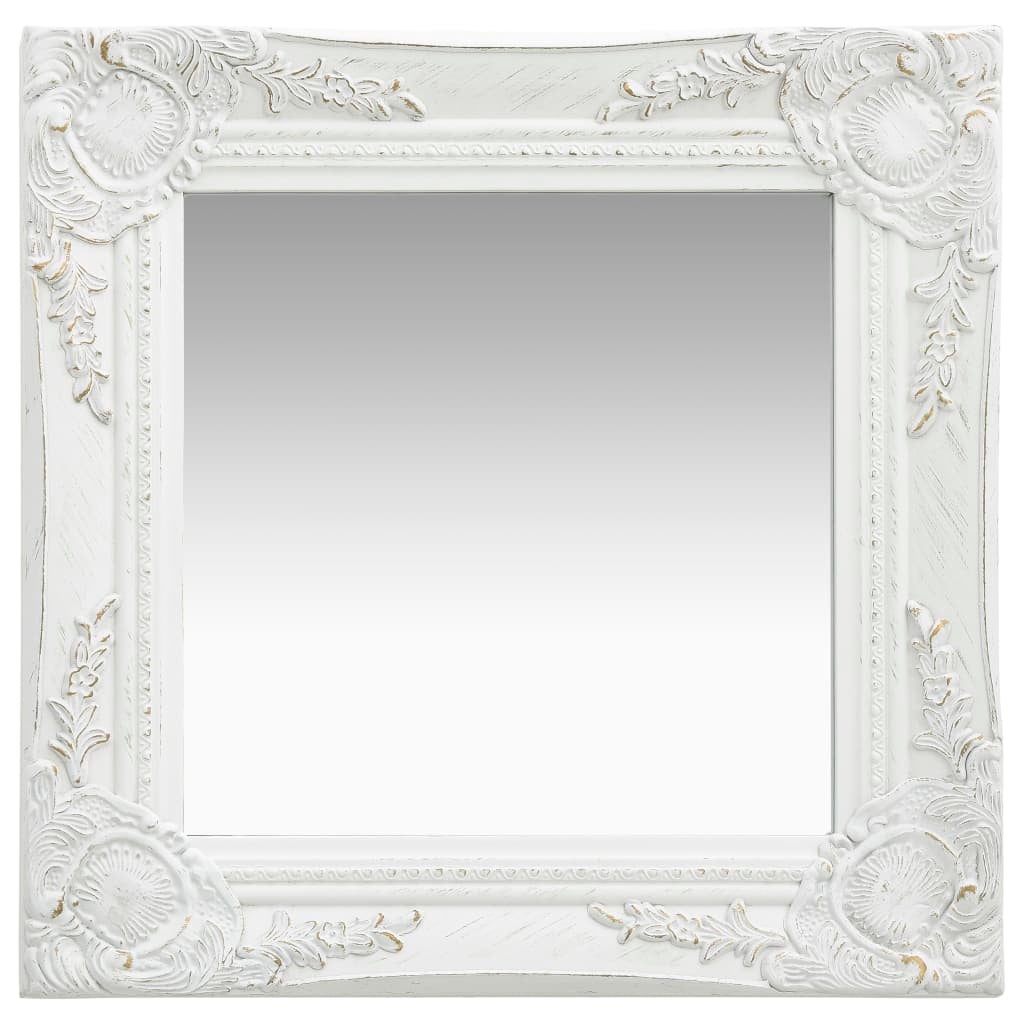 Espelho de parede estilo barroco branco 40x40 cm- COMFORTXL - 2