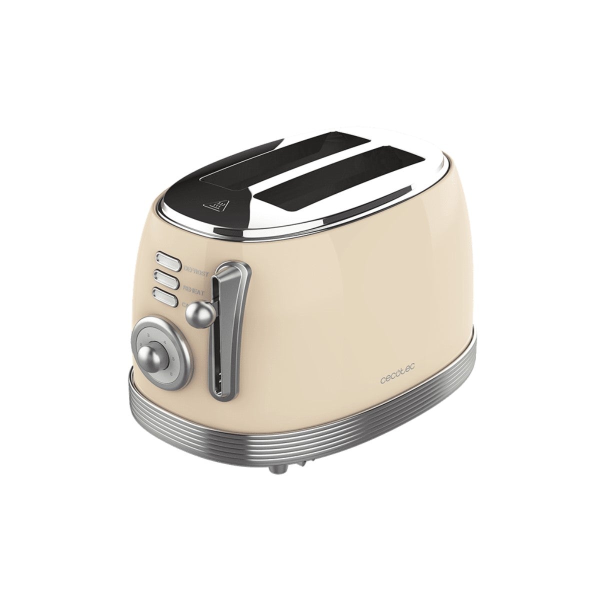 Cecotec Beige Tostadora Toast&Taste 1000 Retro Double 980 W - Imagen 2