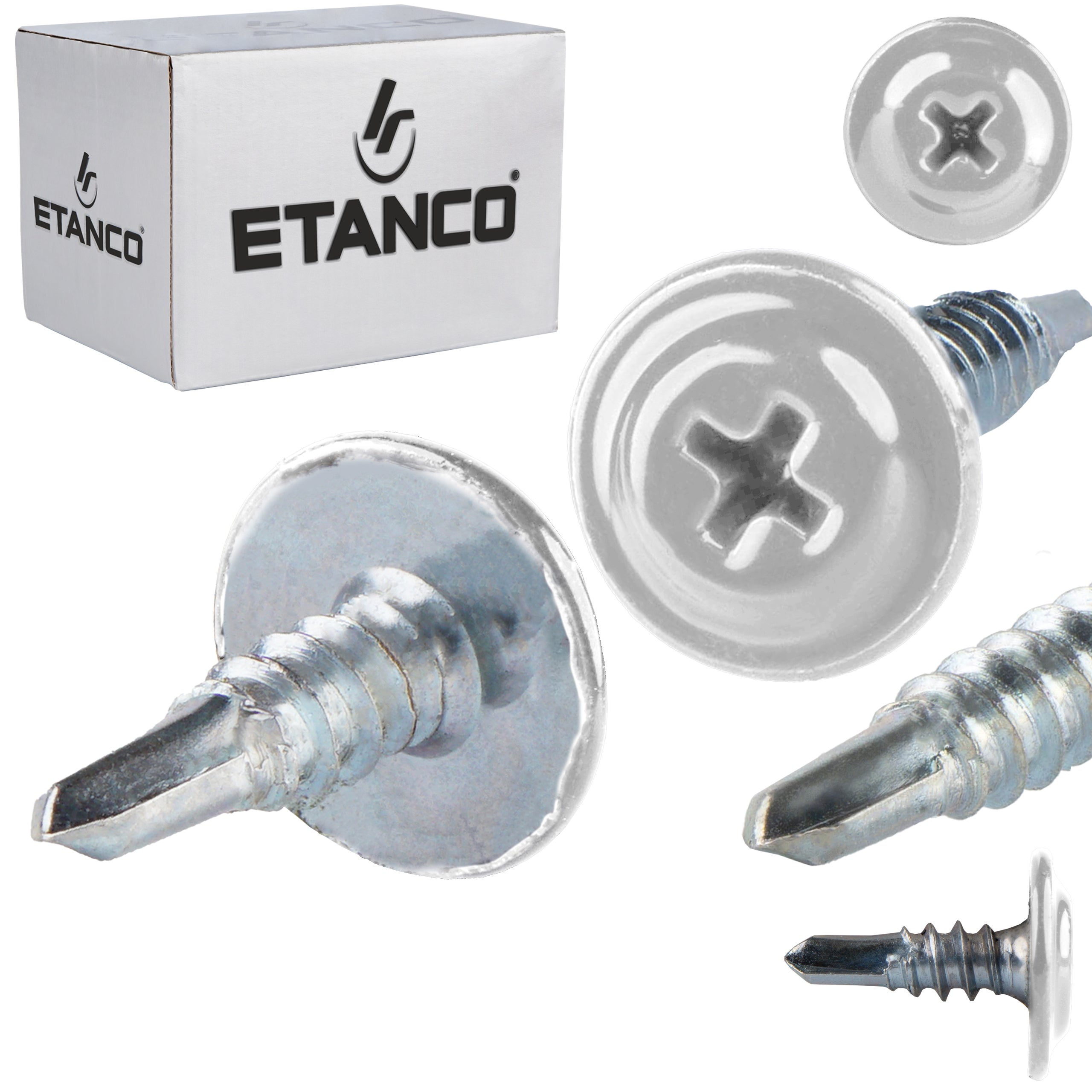 Wkręty podkładkowe Etanco GM-B 4,2x13 mm samowiercące RAL 9010 250szt