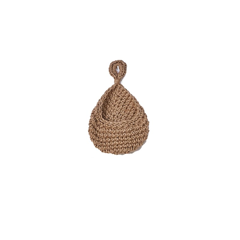 Kosz ścienny do przechowywania, tkany ręcznie - kosz ścienny do przechowywania warzyw i owoców - z kieszenią z siatki - bardzo duży rozmiar 27*26 cm