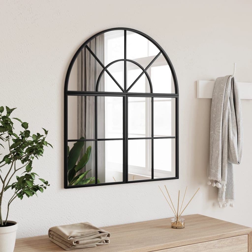 Maison exclusive - espejo de pared arco de maison exclusive - erro negro 60x70 cm
