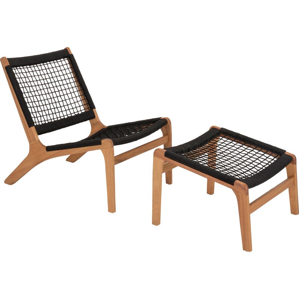 Fauteuil Et Repose Pieds De Jardin Corde Noir GAOU ALINEA Larg55 X fauteuil-et-repose-pieds-de-jardin-corde-noir-gaou-alinea-larg55-x