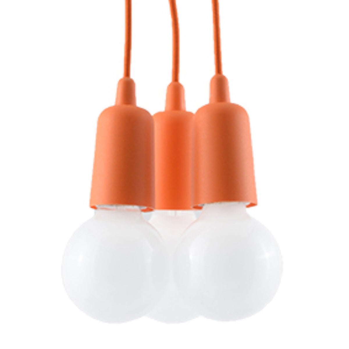 Lampa wisząca Diego pomarańczowa 3xE27x60W wym: 100 x 10 x 10 cm tworzywo sztuczne Sollux Lighting