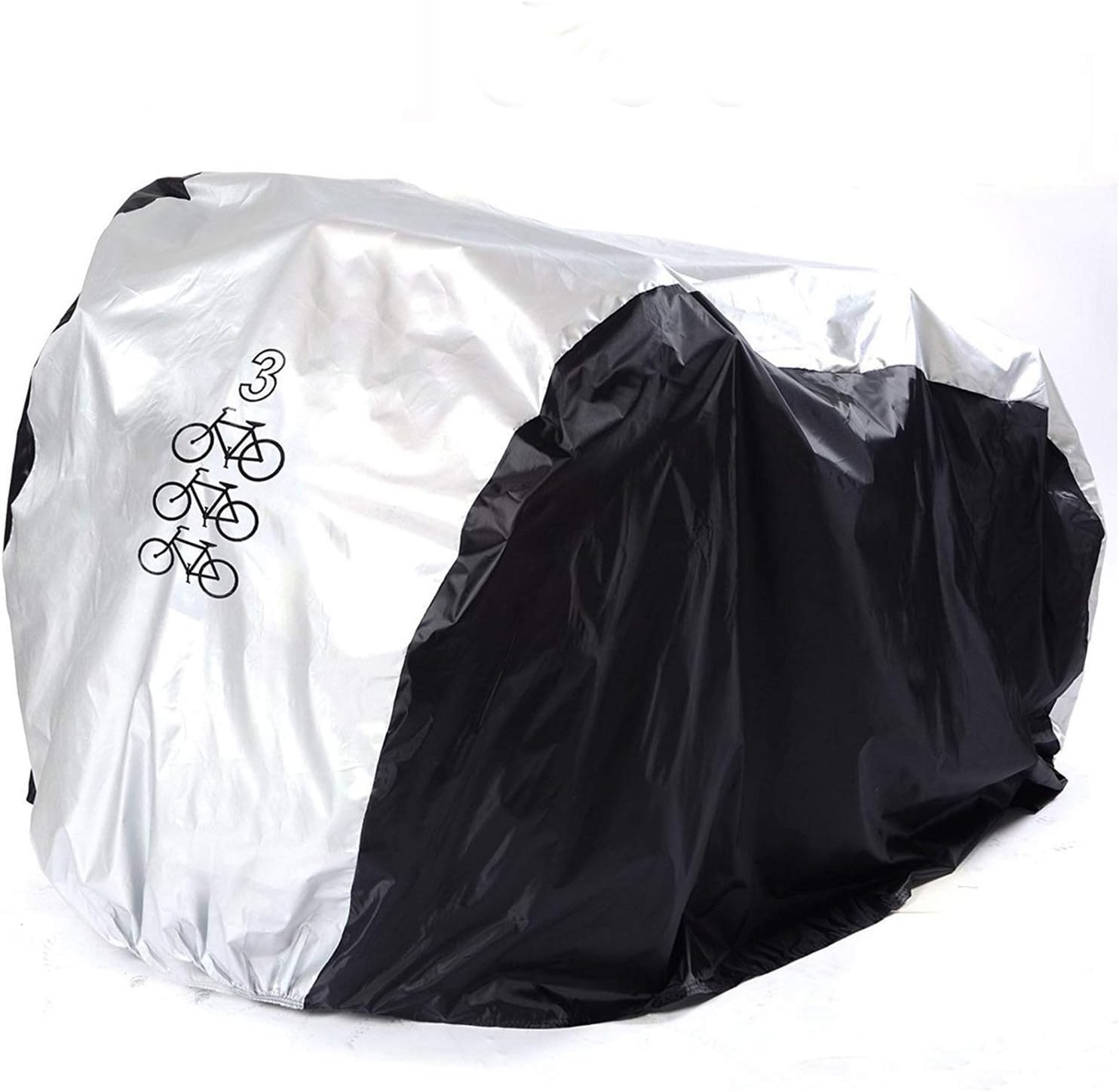 Housse Vélo Extérieure Imperméable 210T - Anti-UV, Anti-poussière, Avec œillets Antivol Et Sangles Coupe-vent - 3