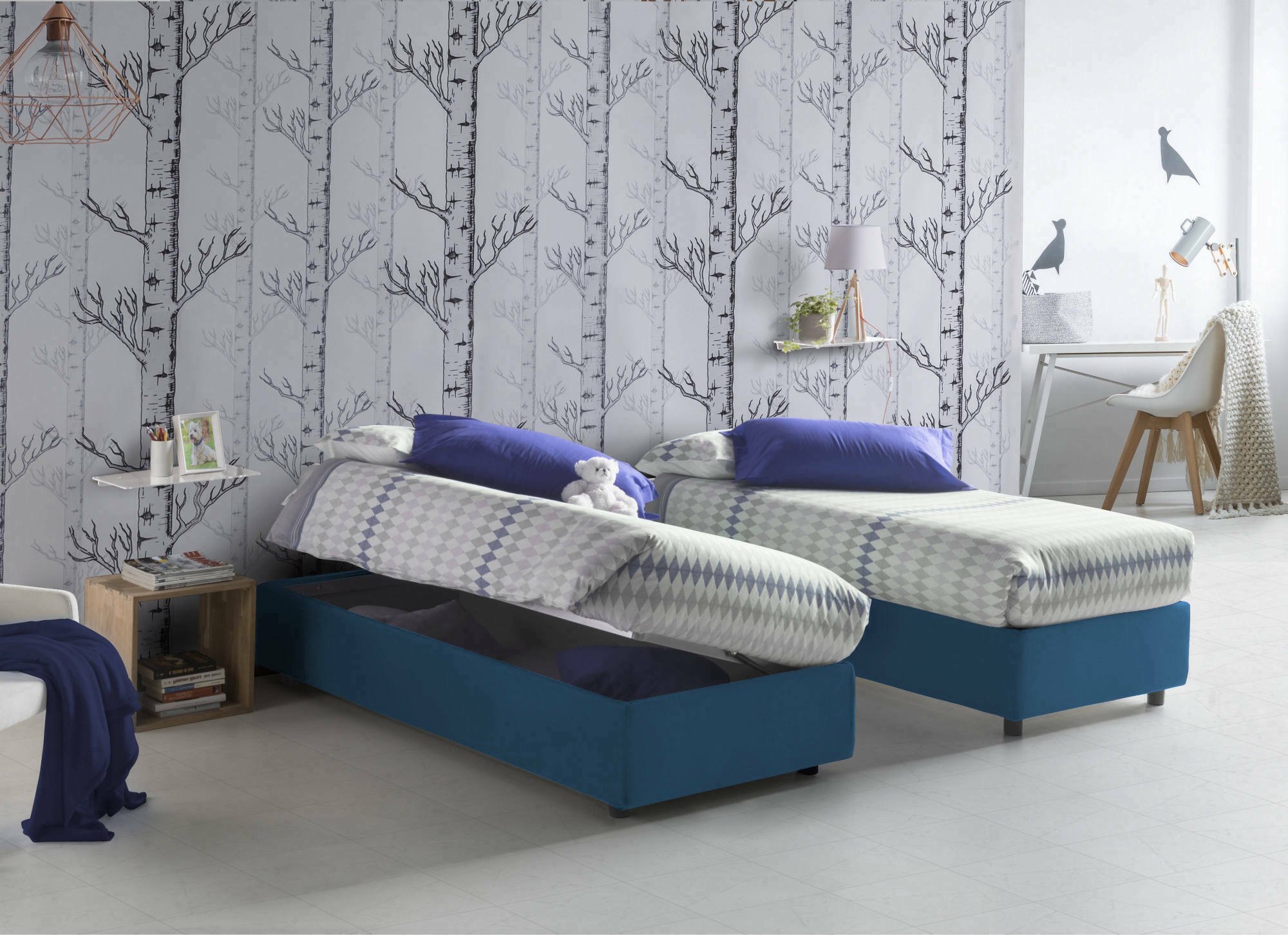 Letto Singolo Dzovk, Letto Contenitore Con Rivestimento In Ecopelle, 100% Made In Italy Apertura Frontale Con Materasso Cm 90x200 Incluso Tortora