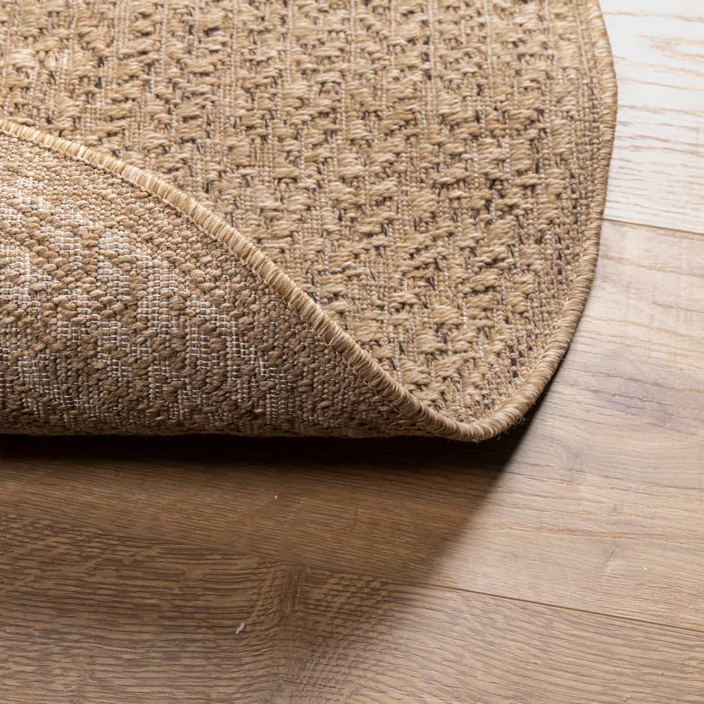 Tapis 120 cm aspect jute intérieur et extérieur vidaXL - 7