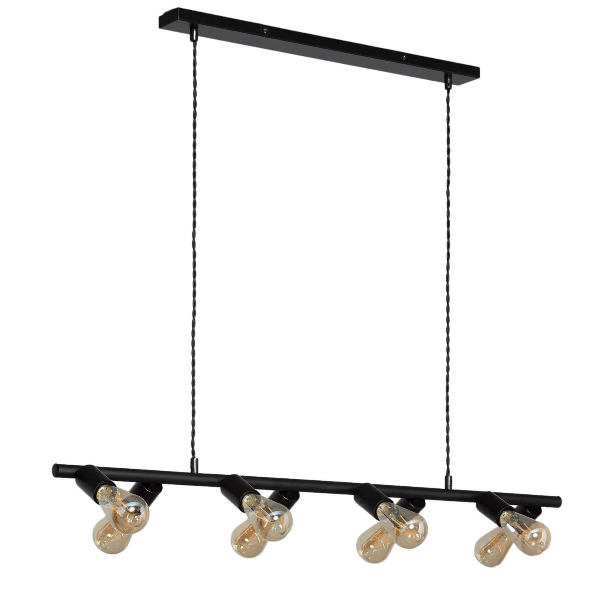 Lampa wisząca Retro czarna 8xE27x40W retro wym: 114 x 108 x 19 cm metal Abruzzo