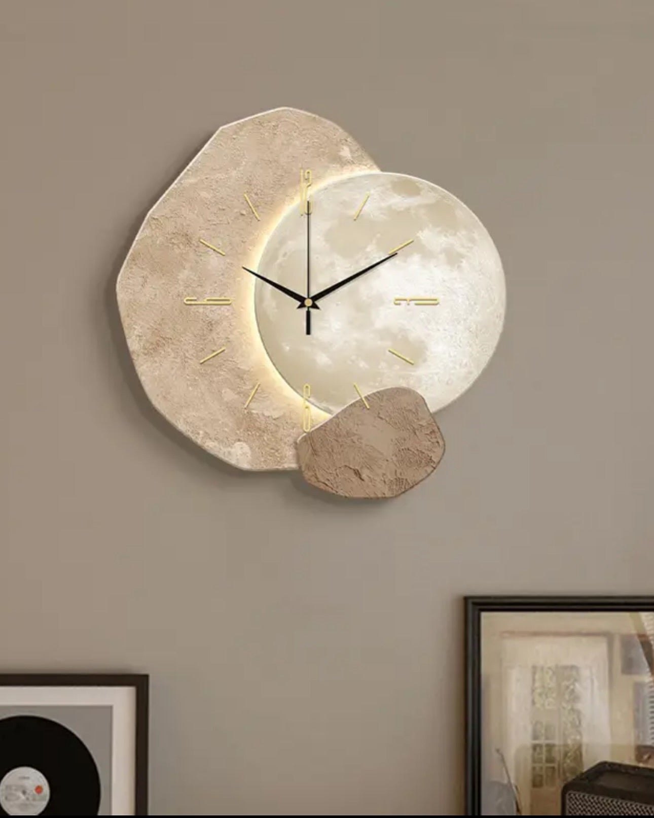Horloge murale ZAEWRY moderne, silencieuse et décorative, en bois, idéale pour le bureau, le salon ou la chambre, 30 cm. - 8