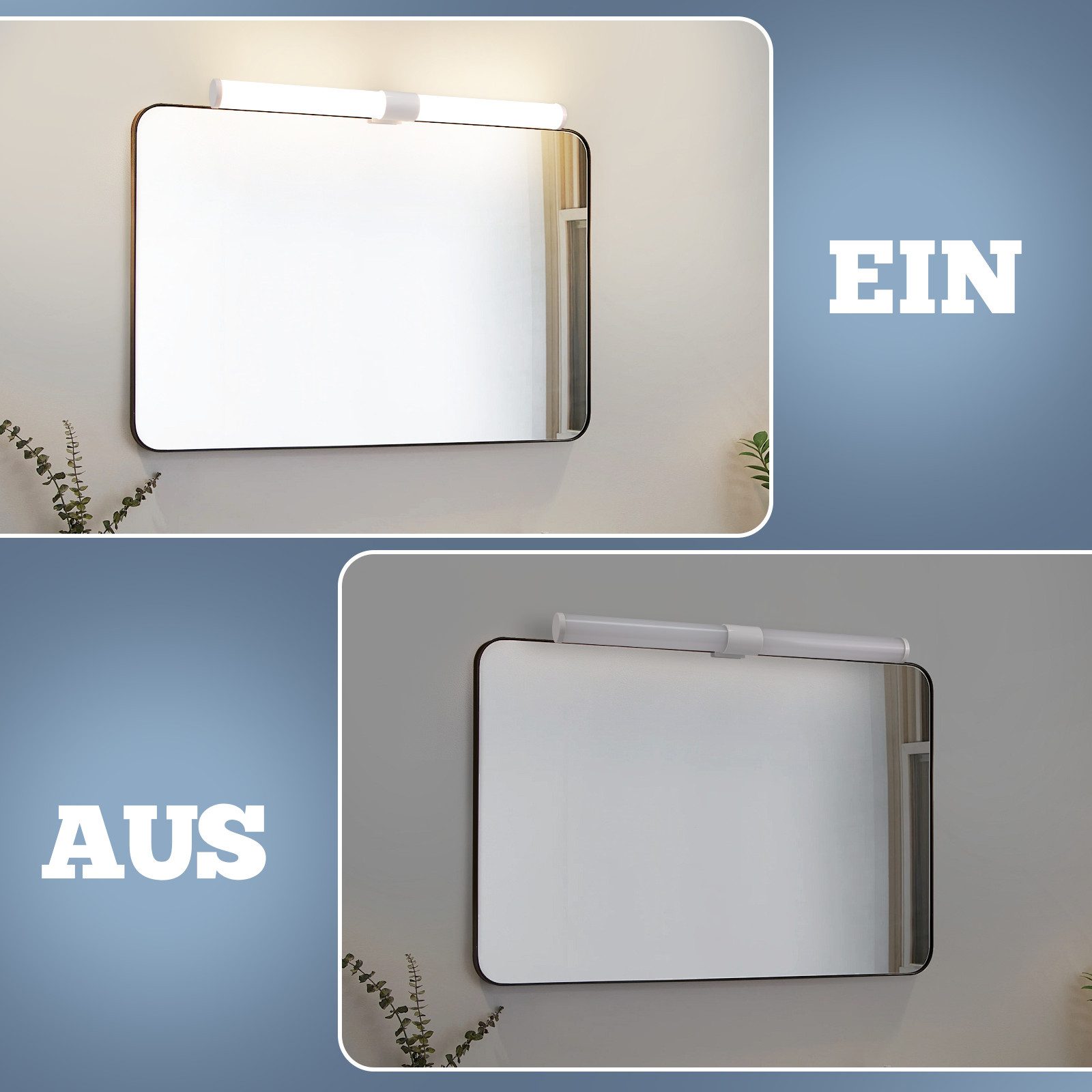 NETTLIFE Oświetlenie Lustra Łazienkowego LED 40cm 6W IP44 4000K - 8