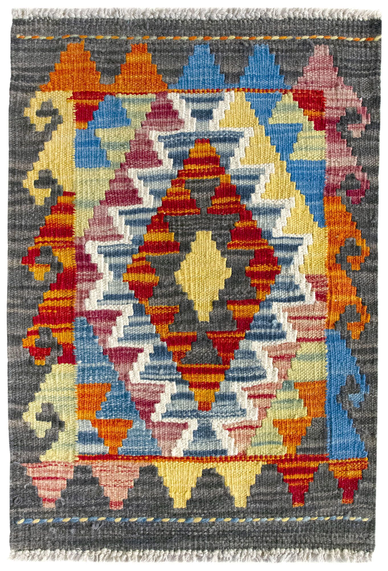 Dywan wełniany Kilim Herat wielokolorowy prostokątny 40x60cm