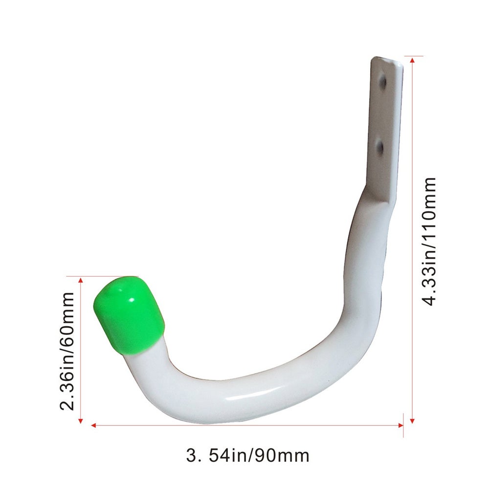 Ganci per garage resistenti, montaggio a parete universale, montaggio a parete a forma di U, ganci per appendere bici, sedie, scale, tubi flessibili - 3