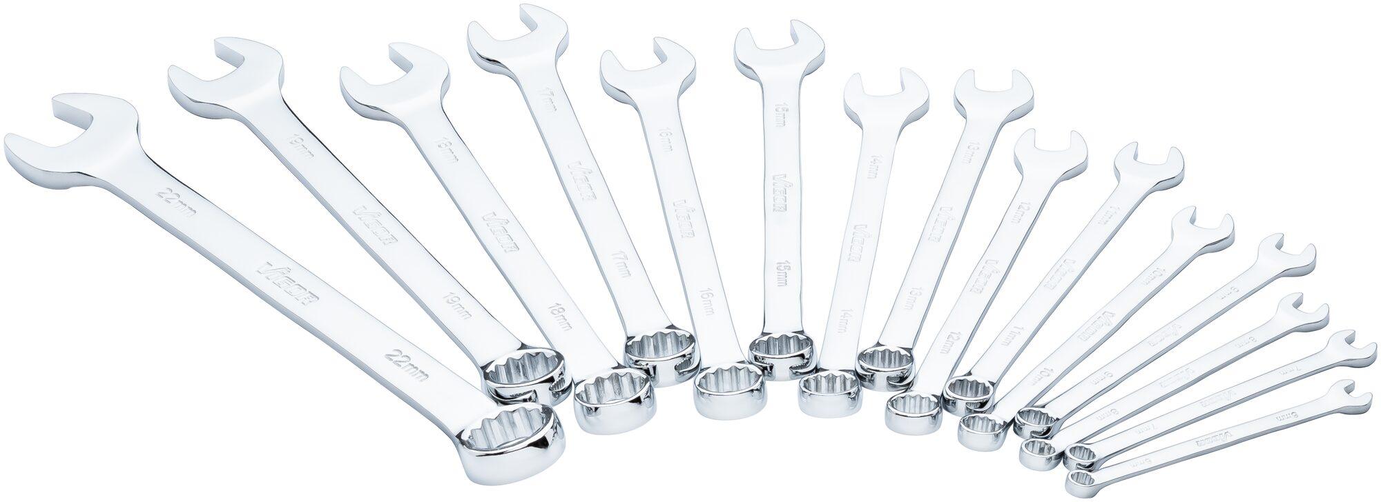 Jeu De Clés Mixtes à Cliquet Double Articulation VIGOR V6752-19 - 72 Dents - Profil