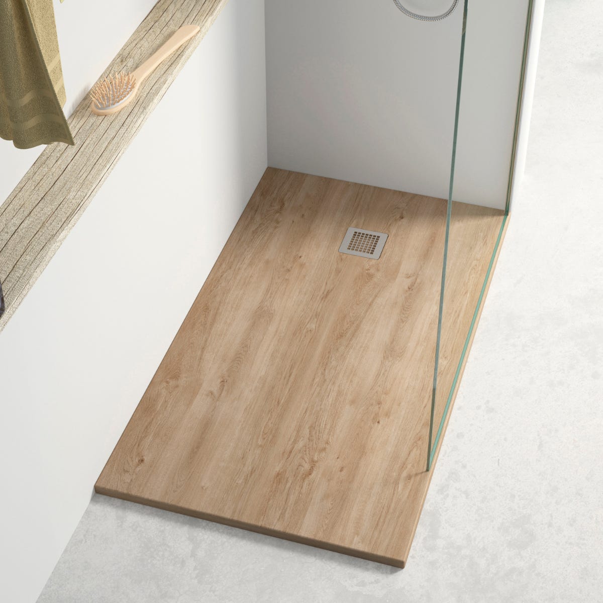 Pletoe Plato Ducha de Resina Extraplano Roble Natural | 180 x 70 cm ...