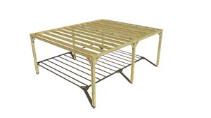 Pergola bois • 6m x 5m • indépendante • sens profondeur • livraison comprise