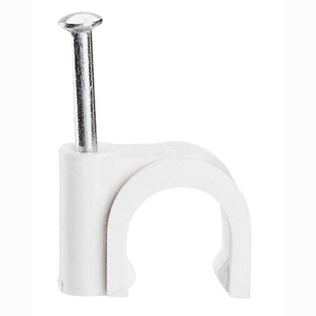 attache pontet - legrand fixfor - pour câble rond - 6 mm - blanc