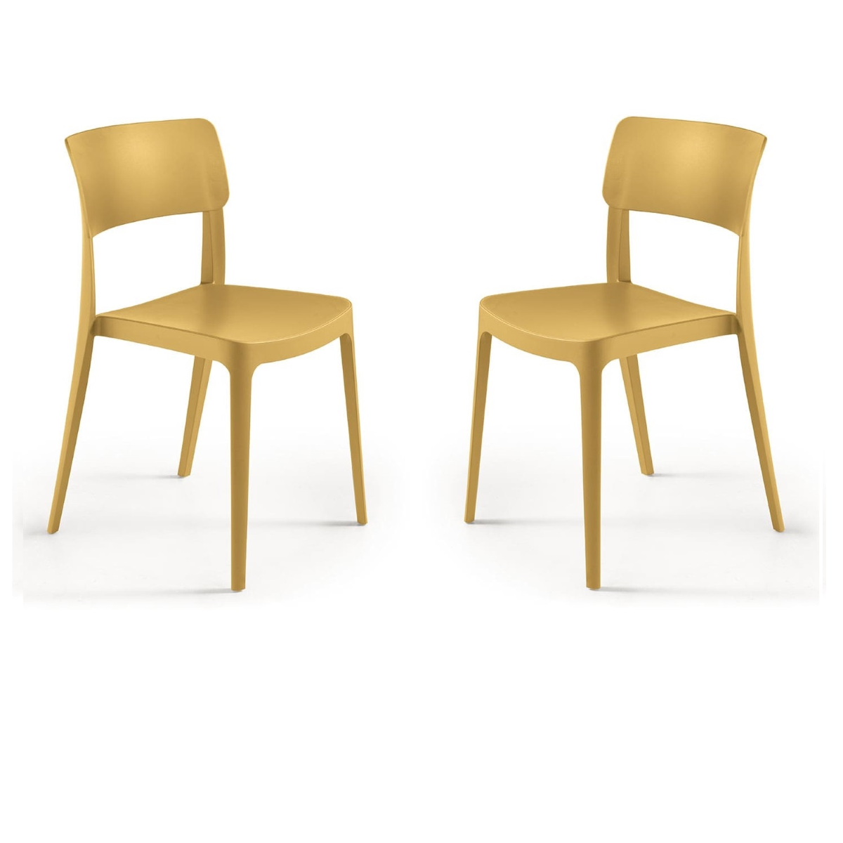 Sedia impilabile da giardino in polipropilene FRA Ocra pezzi