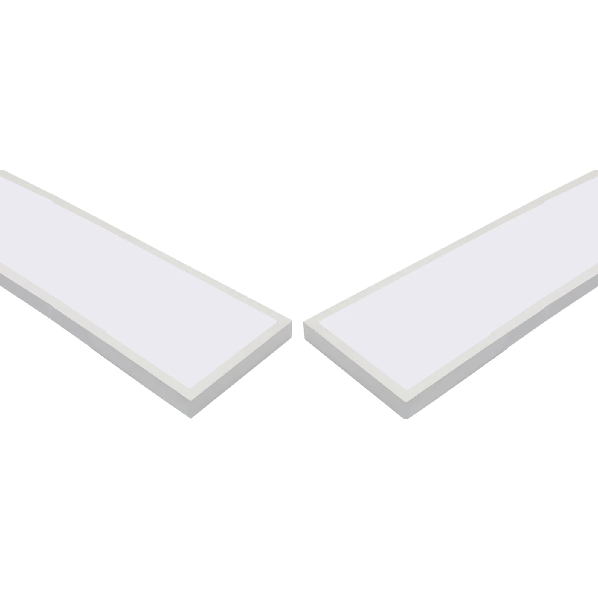 2x Podświetlany panel powierzchniowy LED 120x30 cm, moc 60W 5000Lm, chłodna biel 6000K, biała ramka, sterownik w zestawie