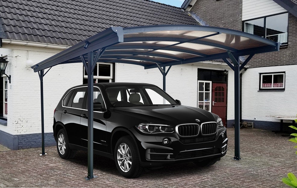 Carport aluminium anthracite 4,34x3m abri voiture - 5