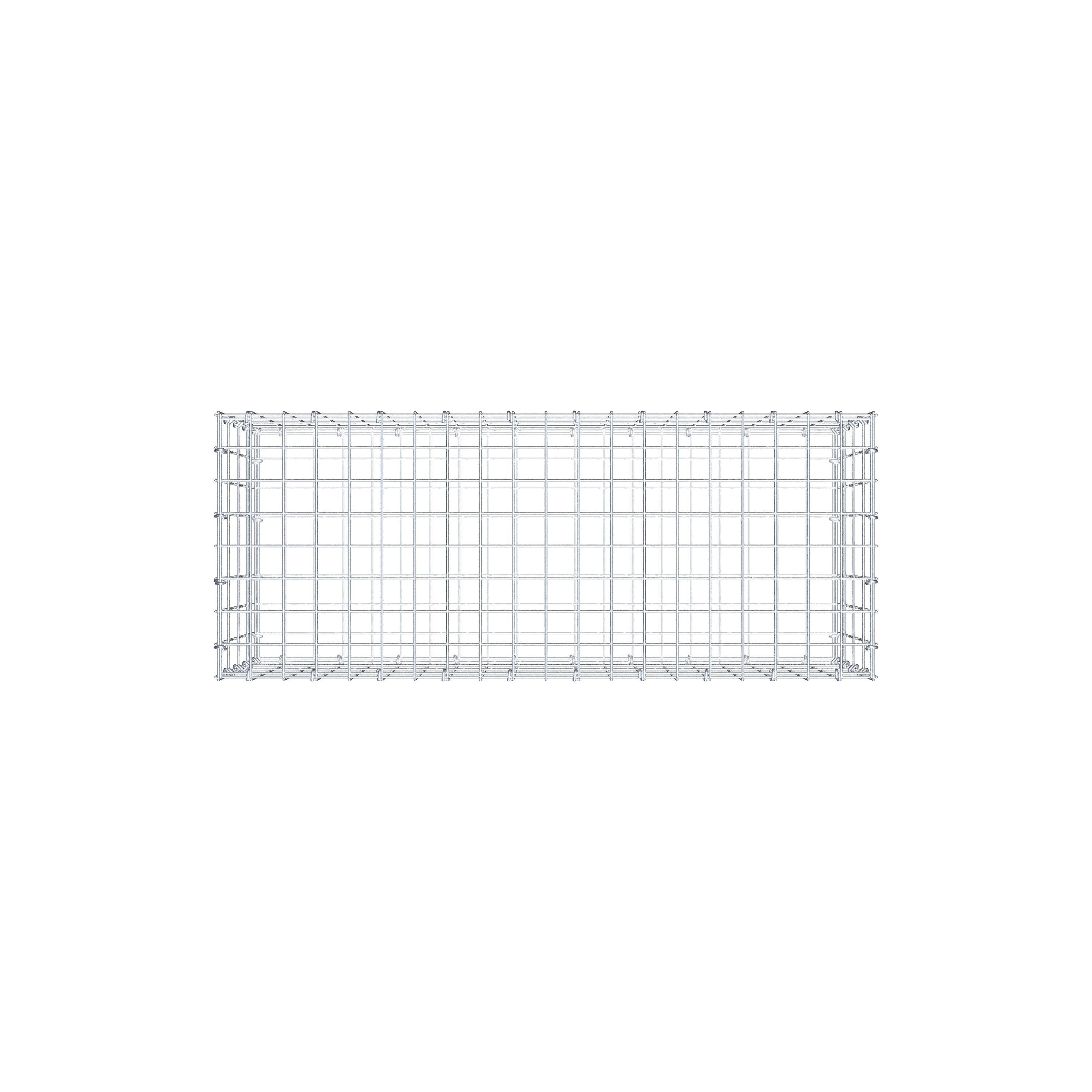 Gavión de acero galvanizado 100x40x40cm (LxAxP), malla 5 x 10cm, Anillo en C, jaula metálica para muro o jardín - 9