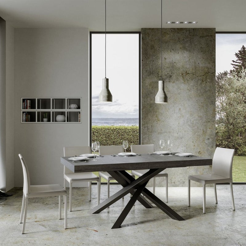 Stół rozkładany 200/304x90 cm Volantis Premium nogi cementowe antracytowe