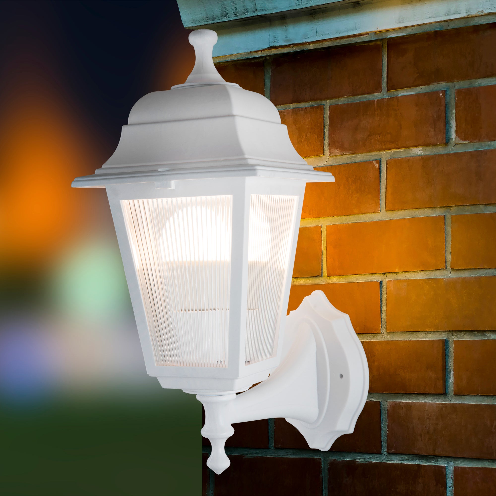 Luminaire extérieur Huddersfield mural 35 cm E27 blanc [lux.pro ...