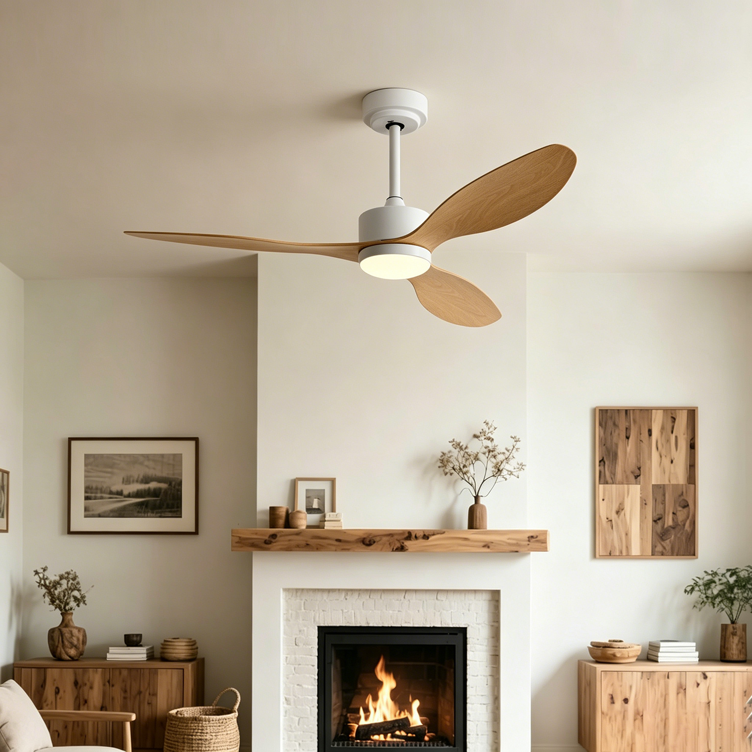 Ventilateur de plafond de 106 cm avec lumière et télécommande, moteur CC silencieux, 6 vitesses, 3 températures de couleur, minuterie - 3