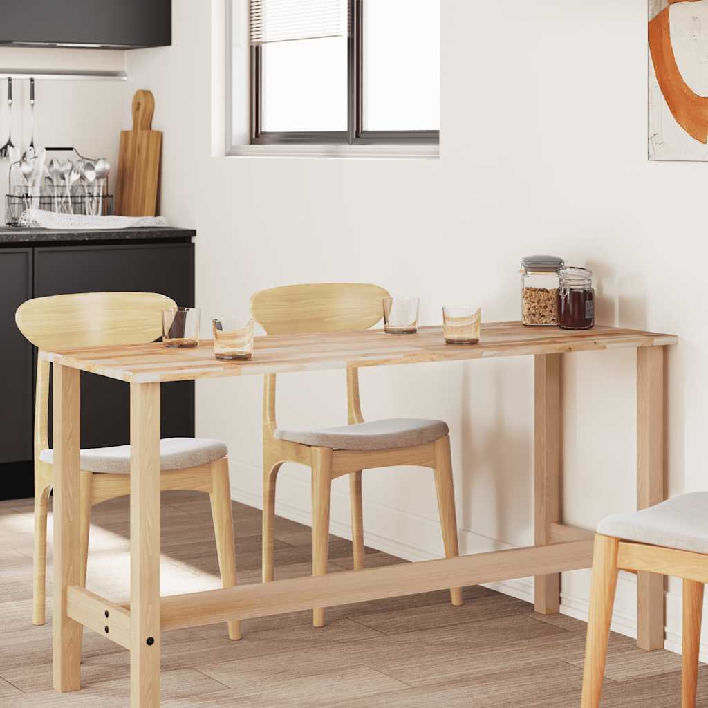 Piano Tavolo Rettangolare 160x50x2cm Legno Massello di Acacia vidaXL - 5