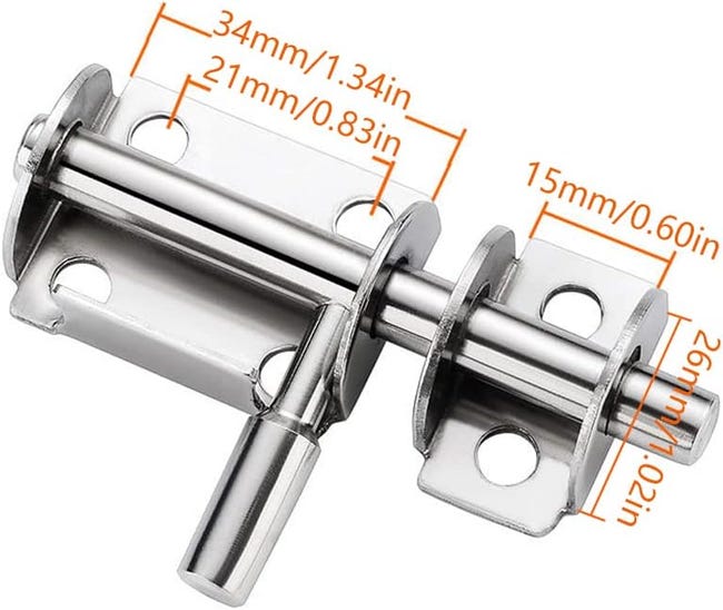 Ahlsen 2pcs Acier Inoxydable-Cadenas à Verrou Loquet Targette de Ahlsen 2pcs Acier Inoxydable-Cadenas à Verrou Loquet Targette de