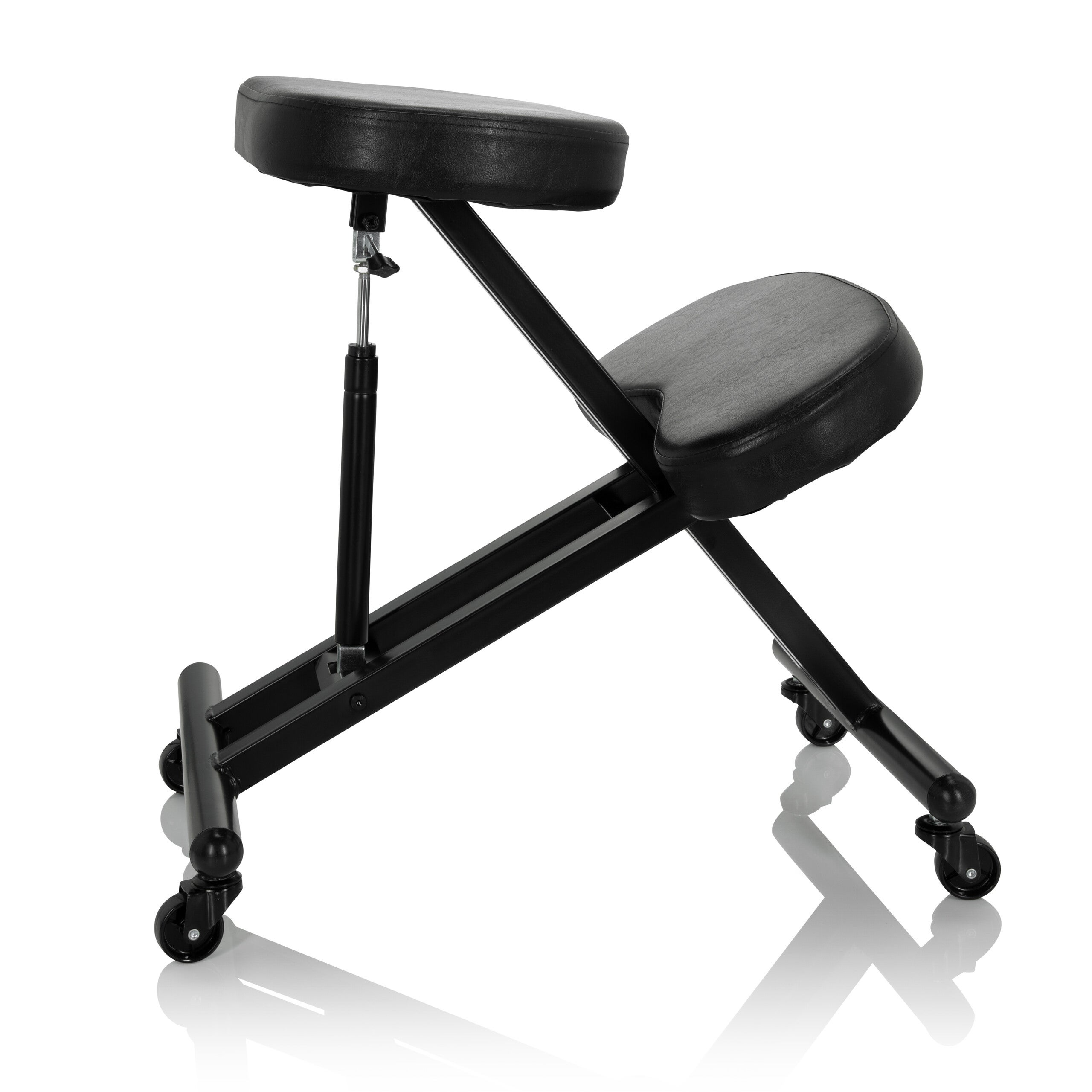 Sgabello ORTHONI con molla a gas Similpelle nero hjh OFFICE - 9