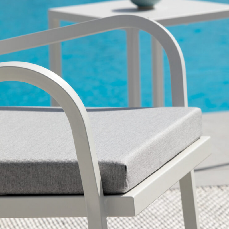 Fauteuil bas en métal 2 pièces 