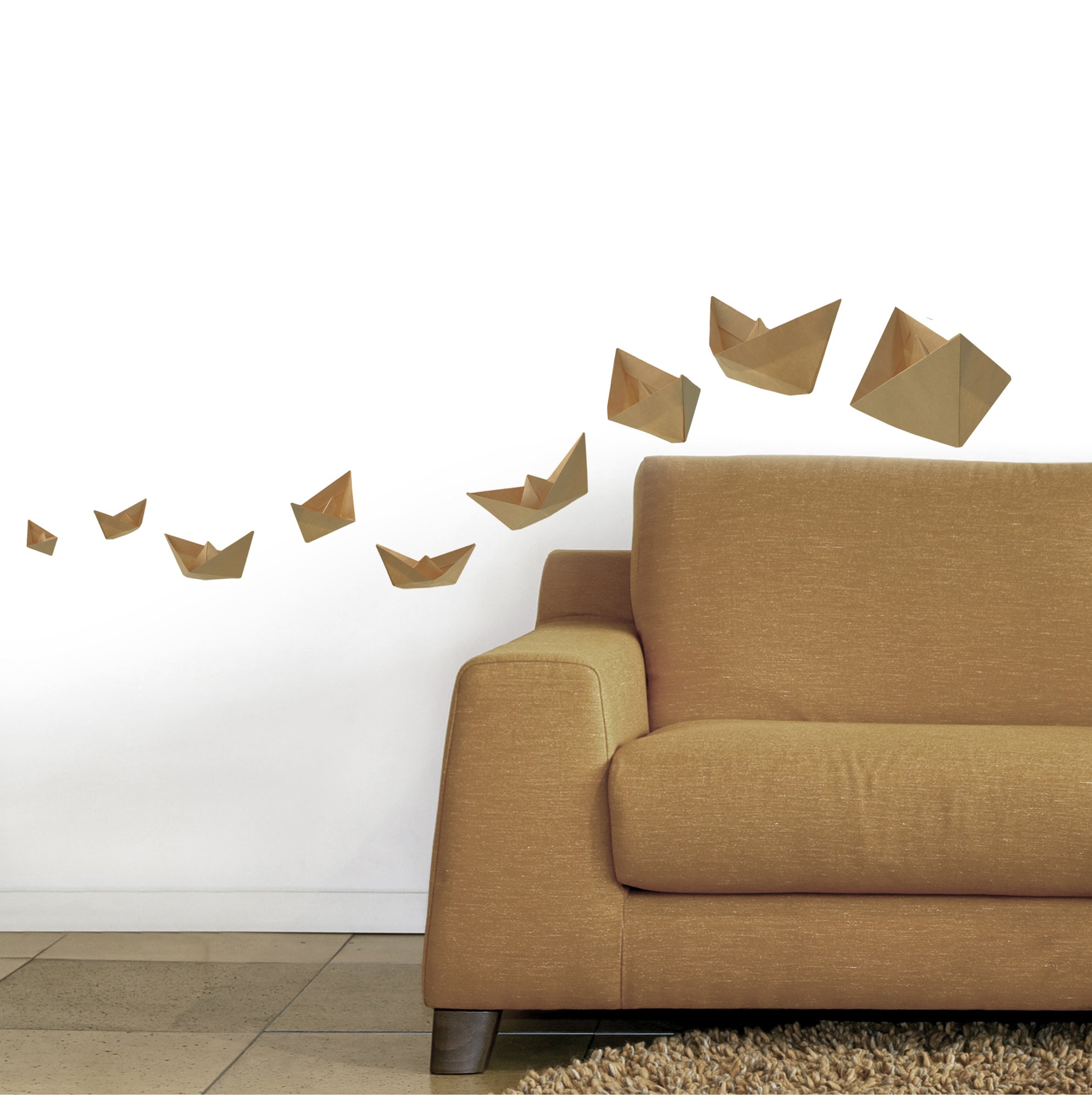 Adesivo decorativo adesivo, bota de papel kraft - 5