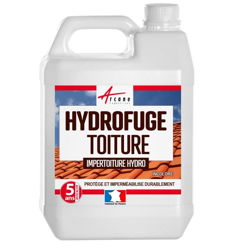 HYDROFUGE et ANTI TACHES imperméabilisant murs, sols, toitures et facades - IMPERPRO - 5 L (jusqu'à 25 m²) - ARCANE INDUSTRIES - 4