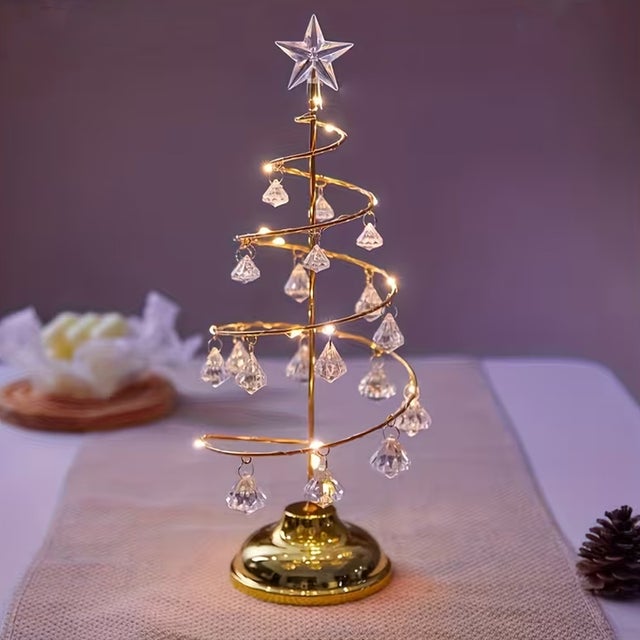 Sapin De Noël En Verre Pour Table - Décoration élégante Et Solide Pour Salon, Bureau Ou Centre De Table. Hauteur 6,6 Cm.