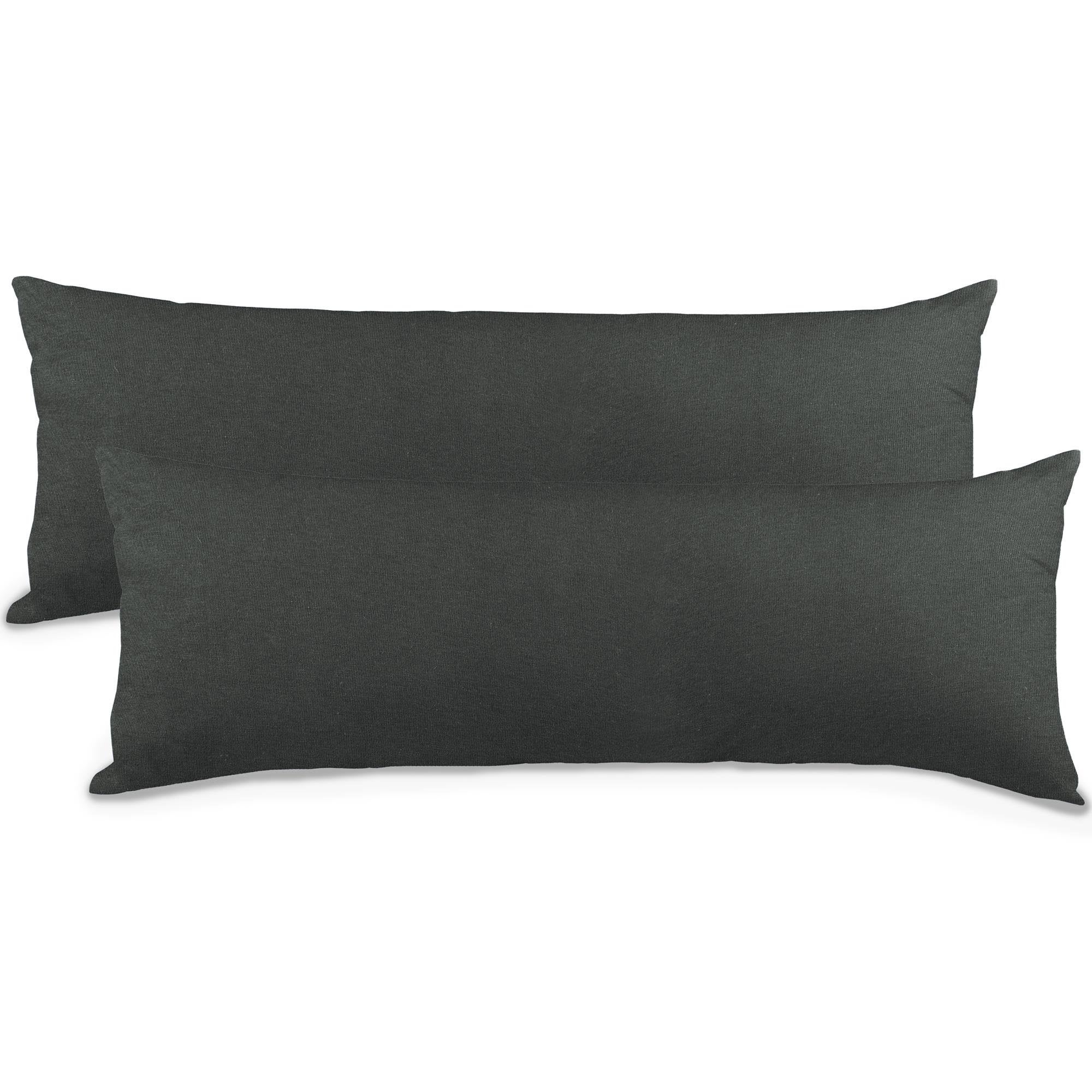 Aqua-textil classic line federa set da 2 cerniera cotone 40 x 120 cm grigio antracite