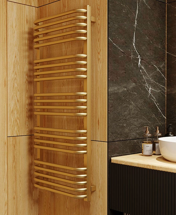 Sèche-serviette électrique doré - (HxL) 1580x700 mm - 1000 Watts - 1000 Watt - ALE1580-700E8BRA - 4