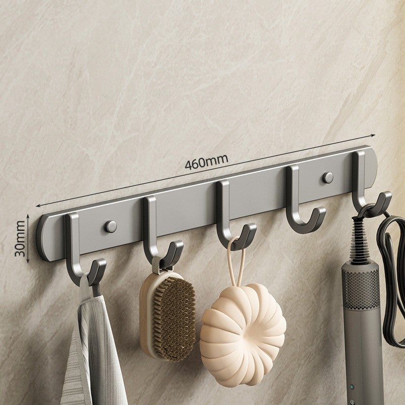 Appendiabiti da Parete Lyngen con 7 Ganci Porta Abiti 75 x 10 x 20 cm Acciaio Nero [en.casa] | Leroy Merlin
