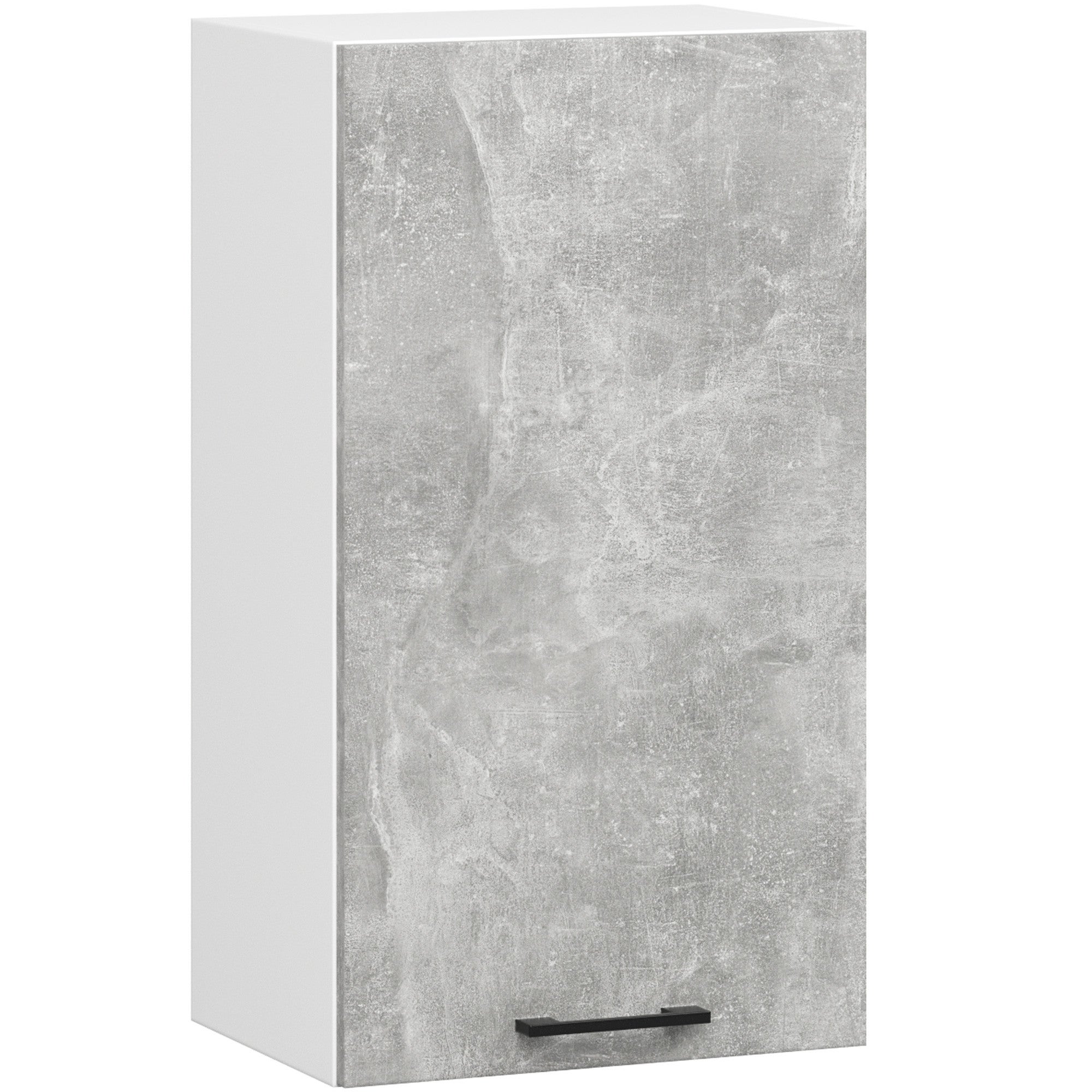 Szafka kuchenna AKORD W40 system OLIWIA H720 Biała 40 cm 1 drzwi kolor Beton mat 2 półki 40x30x72 cm