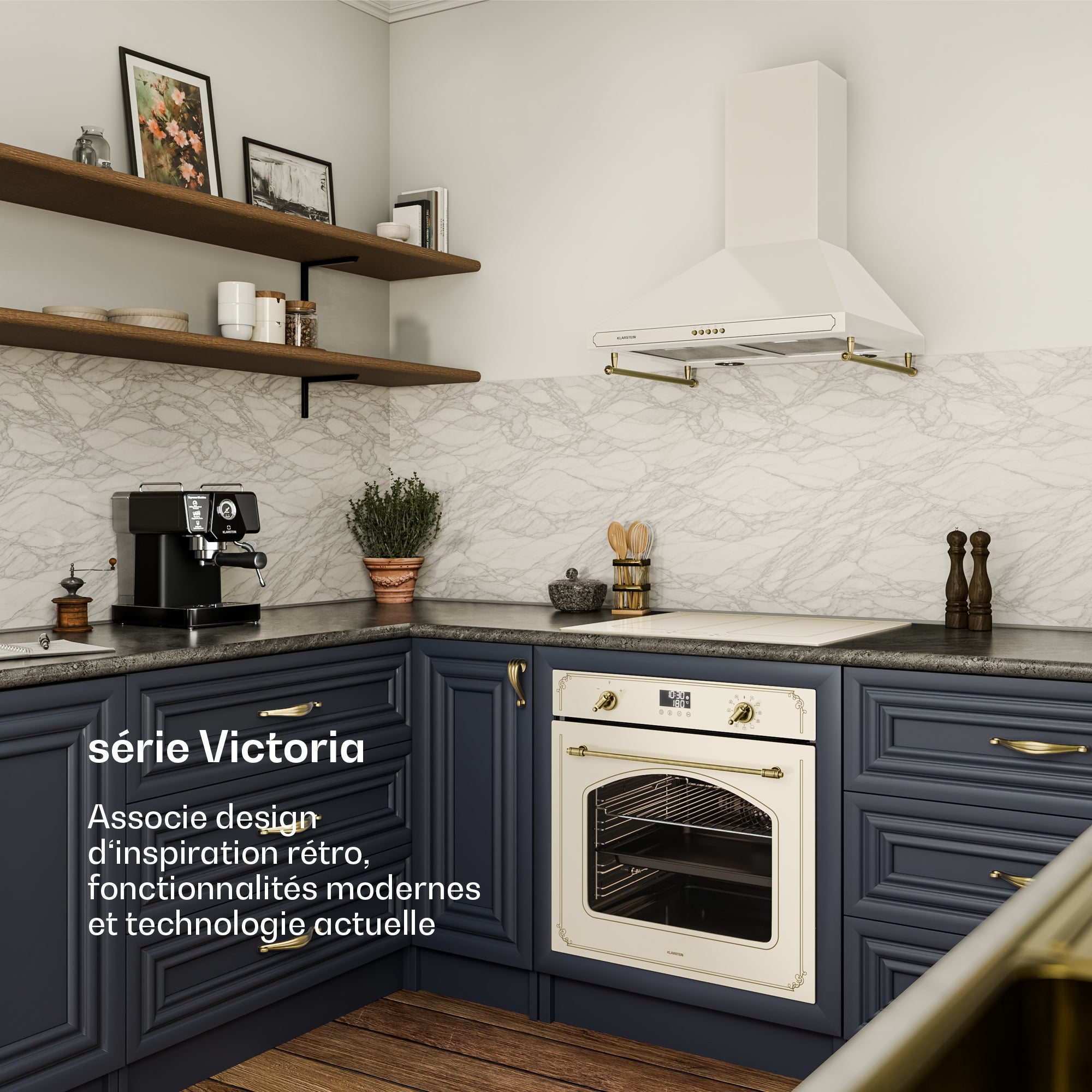 KLARSTEIN Four pyrolyse Victoria | Cuisinière électrique avec fonction pyrolyse | 3150 W | 76 l | 60 cm Beige - 2