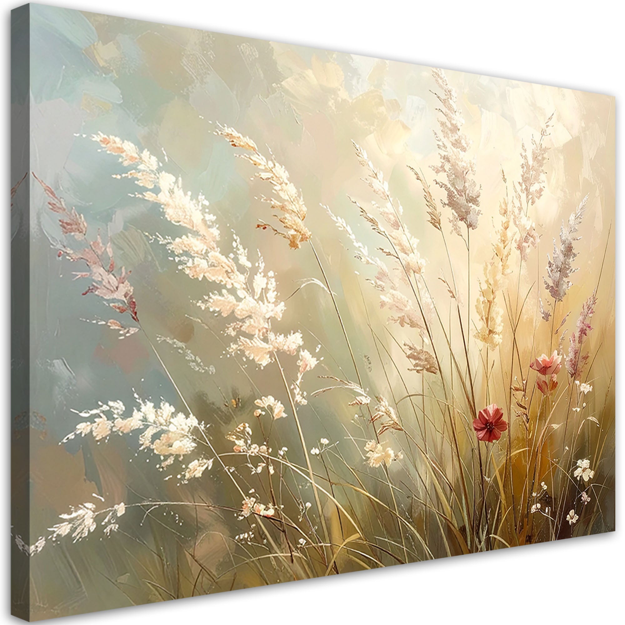 Obraz do salonu sypialni kuchni,Trawy papmasowe natura w odcieniach beżu 45x30