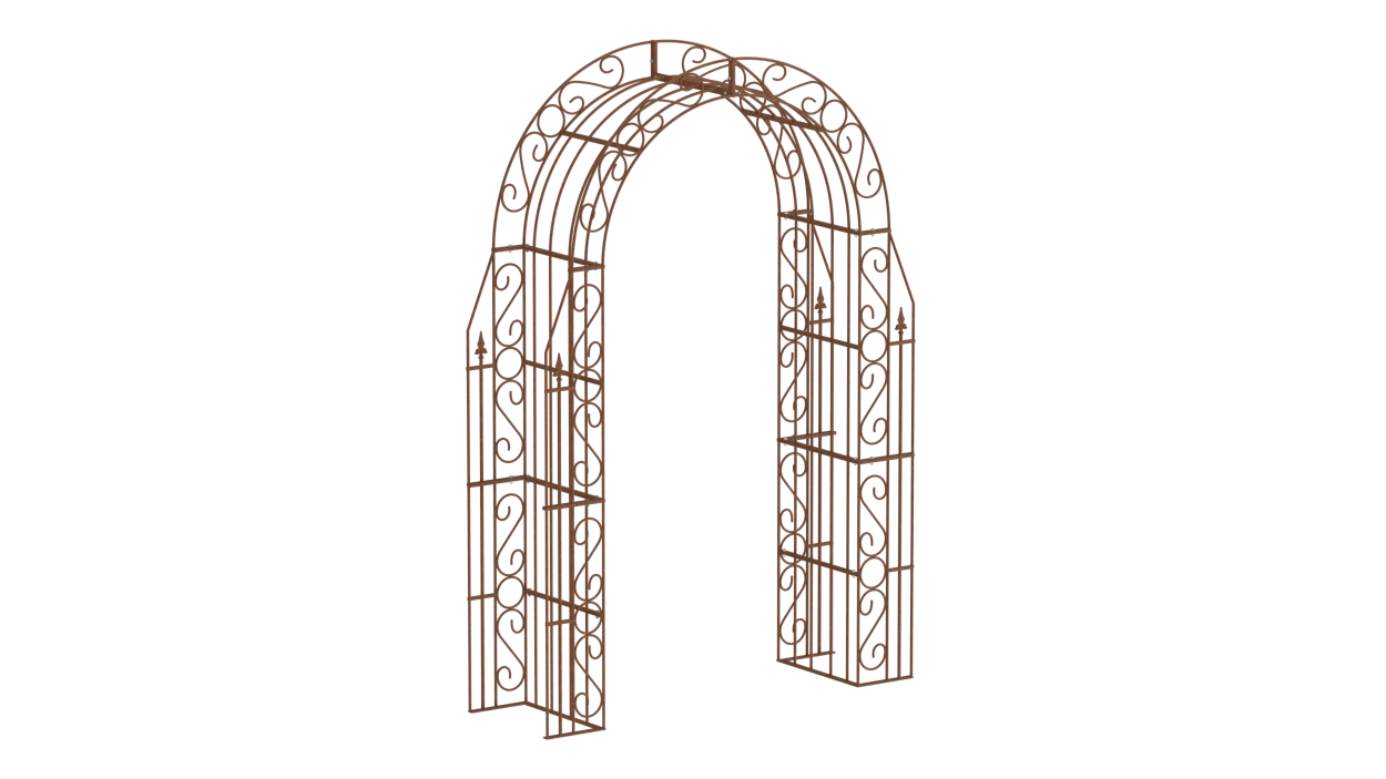 ELEO Arche de jardin en métal Calabria, rouillée, 160x50x234 cm Arc à
