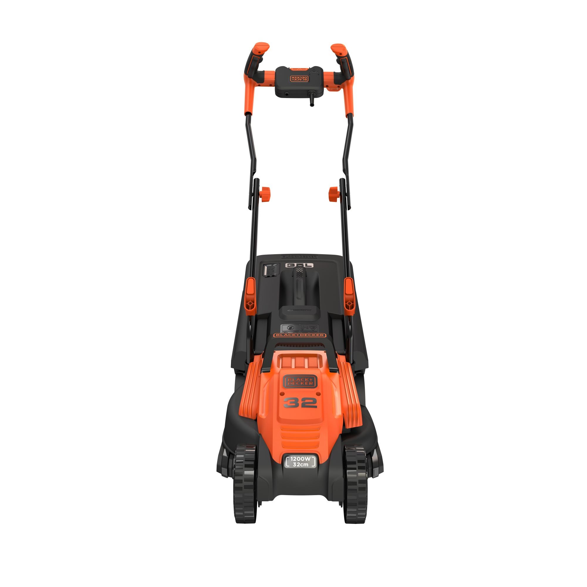 Kosiarka ręczna 1200 W z ostrzem 32 cm, kierownicą rowerową i pojemnikiem na trawę o pojemności 35 l – Black & Decker - 7