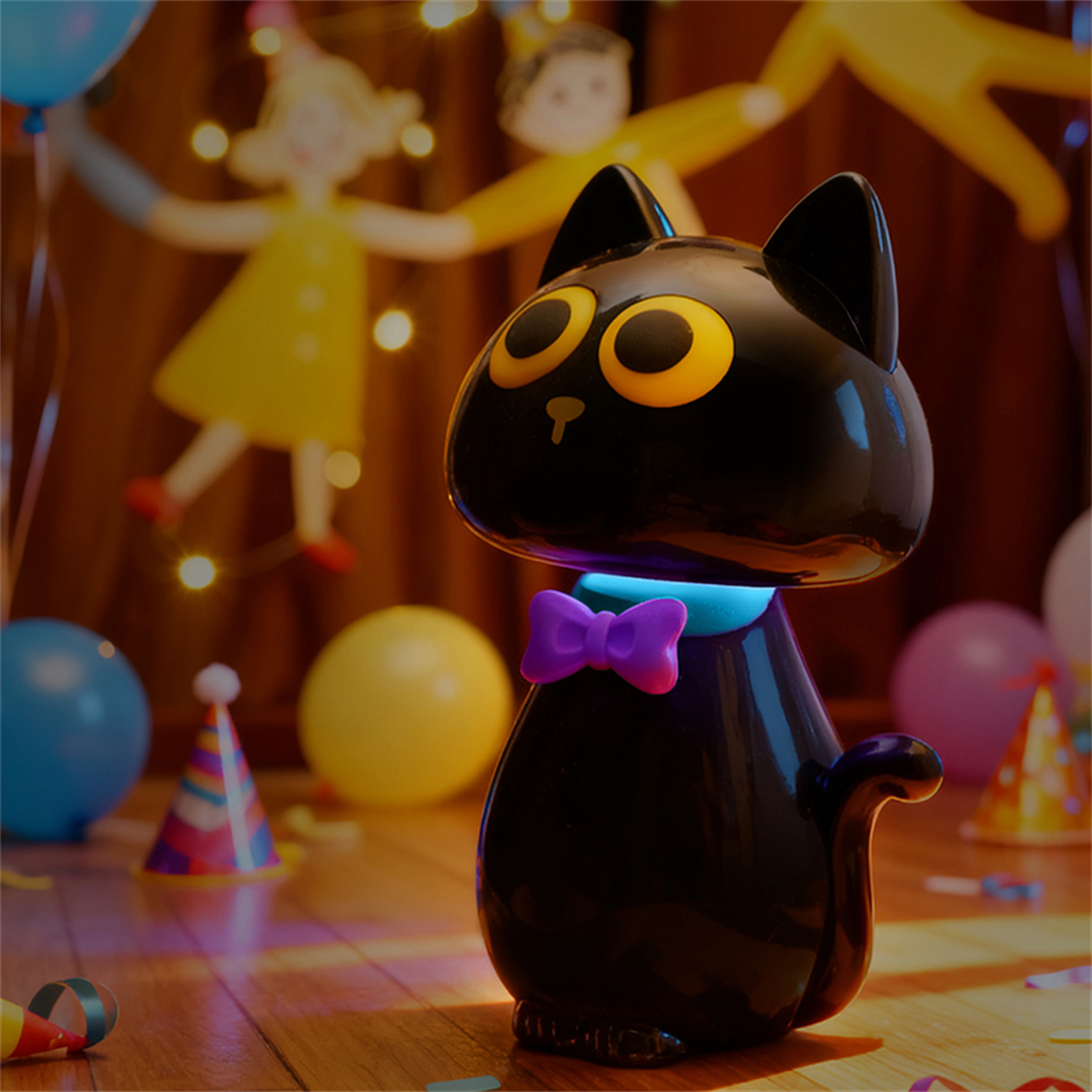 Lampada da scrivania forma di gatto birichino dimmerazione RGB continua luce notturna con timer per camera da letto adatta per camera letto/soggiorno - 8