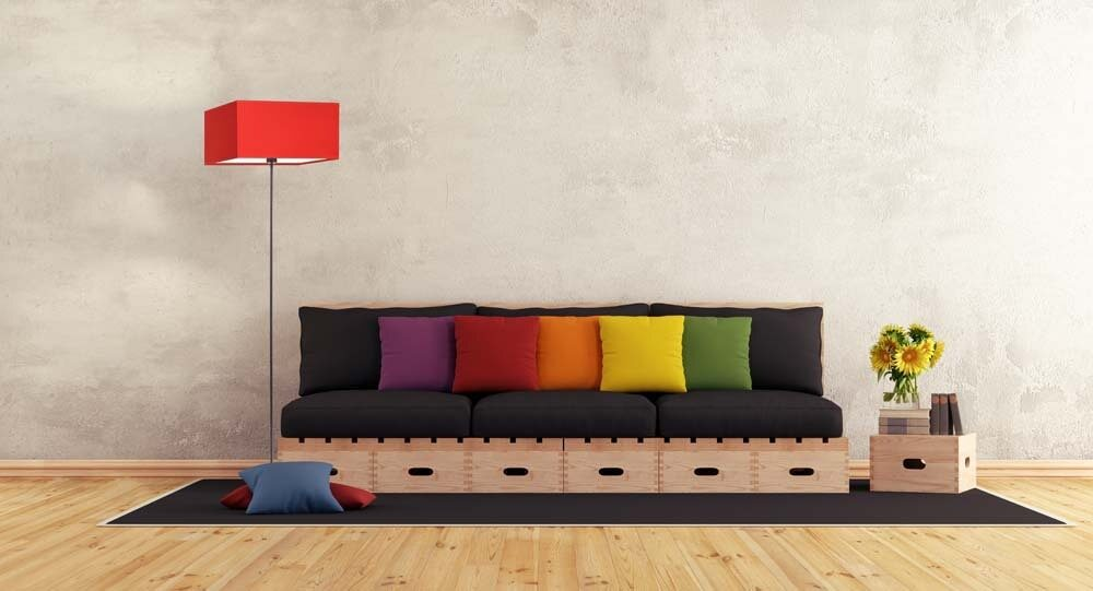 Lampa stojąca podłogowa z abażurem kwadrat MOTO - 6