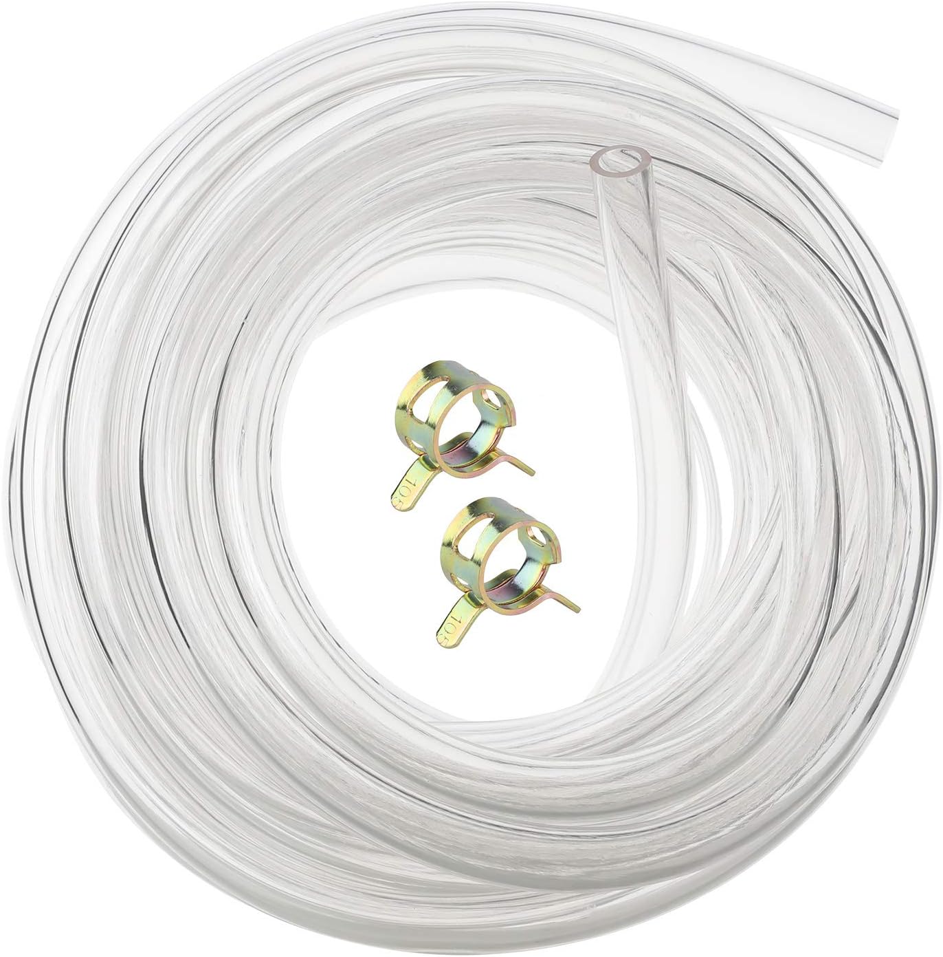 Tuyau Flexible En PVC Transparent De Qualité Alimentaire De 8 Mm X 12 Mm Tuyau Eau Tuyau Air De 5 M Avec 2 Colliers De Serrage 98816501