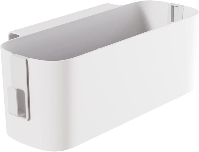 95Street 2 Pièces Poche De Lit,Organisateur Etagere Lit En Toile Imperméable Panier De Lit Chevet Suspendu,Poche De Lit Pour L'école De Bureau à Domicile(Gris,Blanc