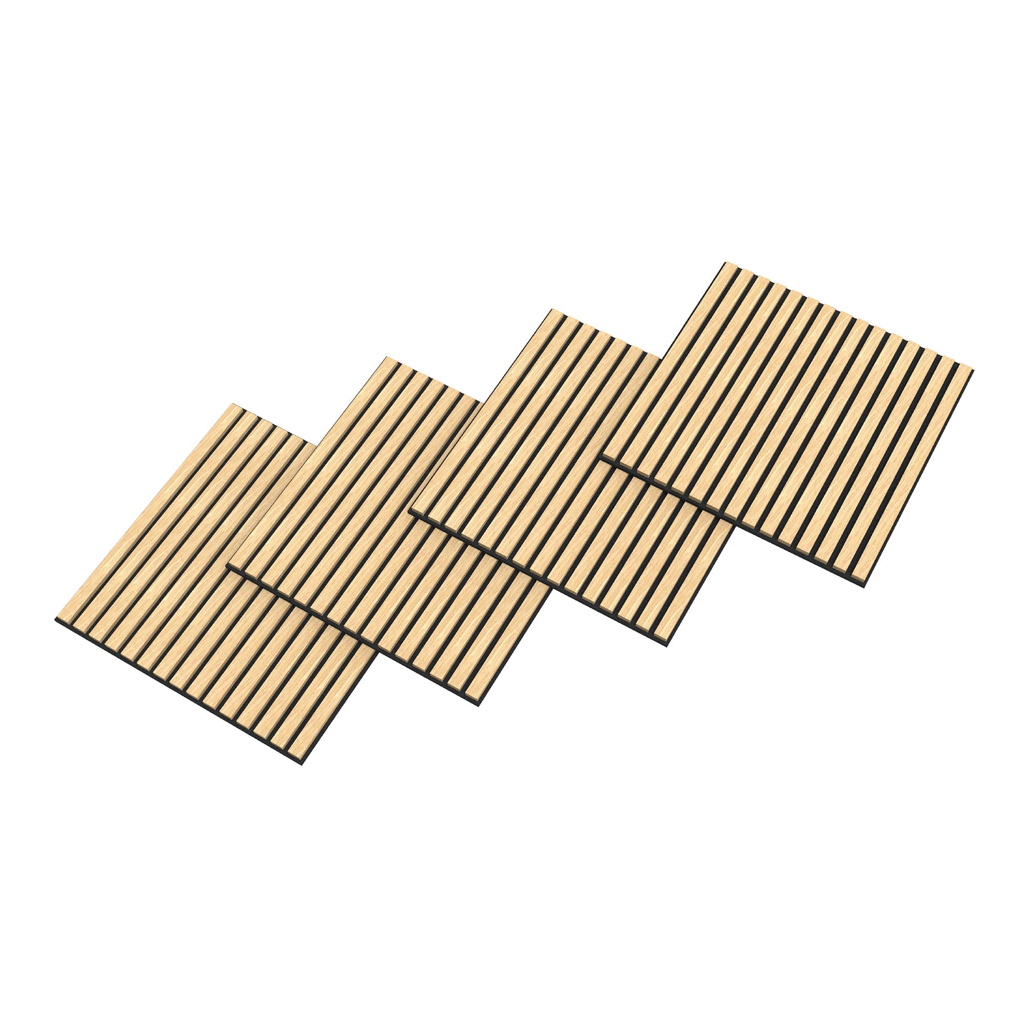Lot de 4 panneaux acoustiques Vang 1,44 m² effet chêne, clair NEU.HOLZ - 3
