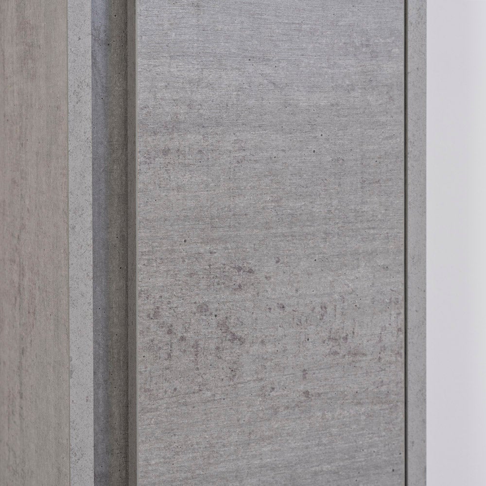 Armoire murale en mélamine ciment de 150 cm avec porte à mouvement lent - 5