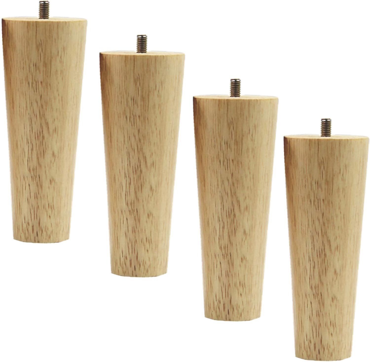 Picioare mobilă lemn masiv hevea, conice drepte. Pentru canapele, măsuțe și schimb. Stil nordic modern, robuste și elegante.