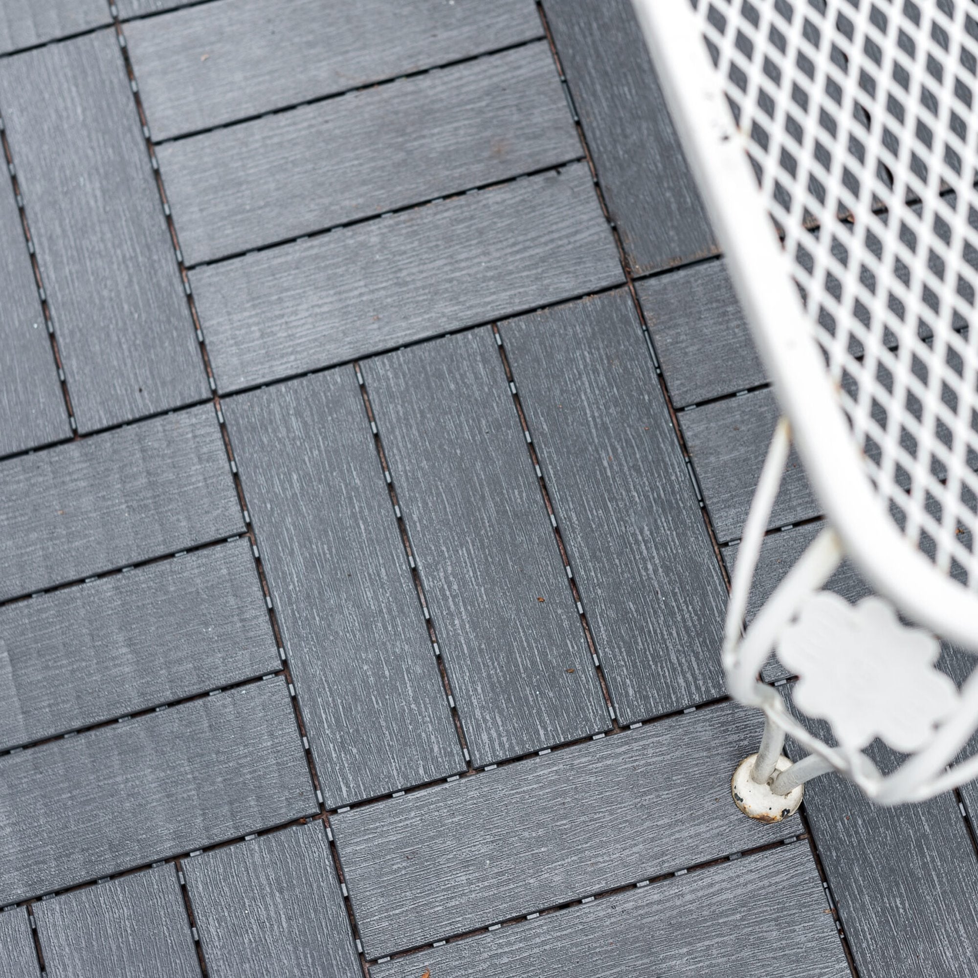 Dalle clipsable jardin finition bois 