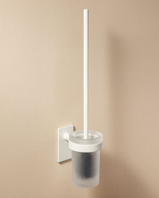 Escobillero De Pared Blanco Mate Escobillero De Pared Blanco Mate